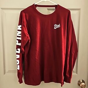 PINK open back  top, size large